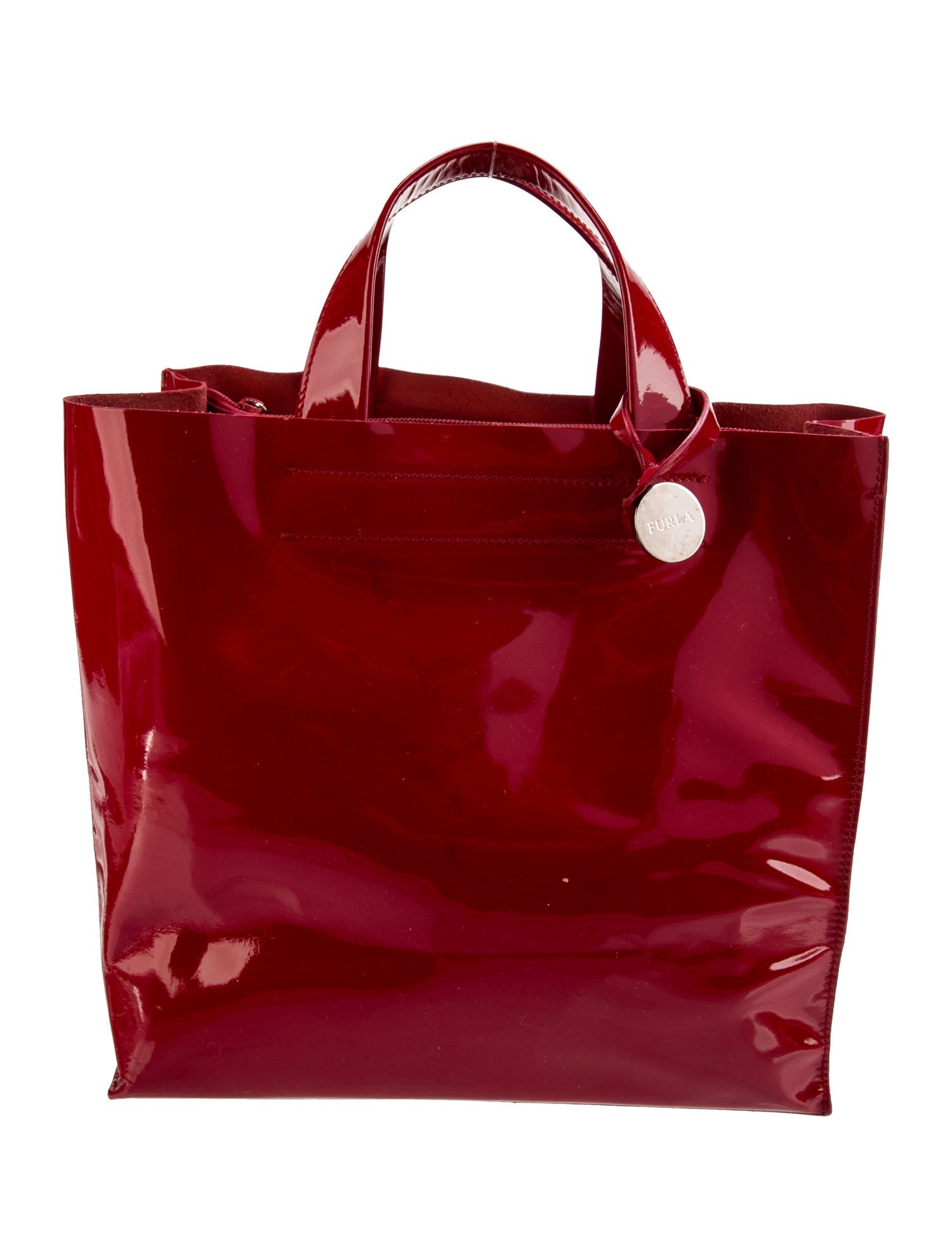 Furla Patent Leather Top Handle Bag